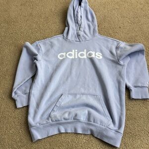 Adidas Lavender Hoodie with White Logo